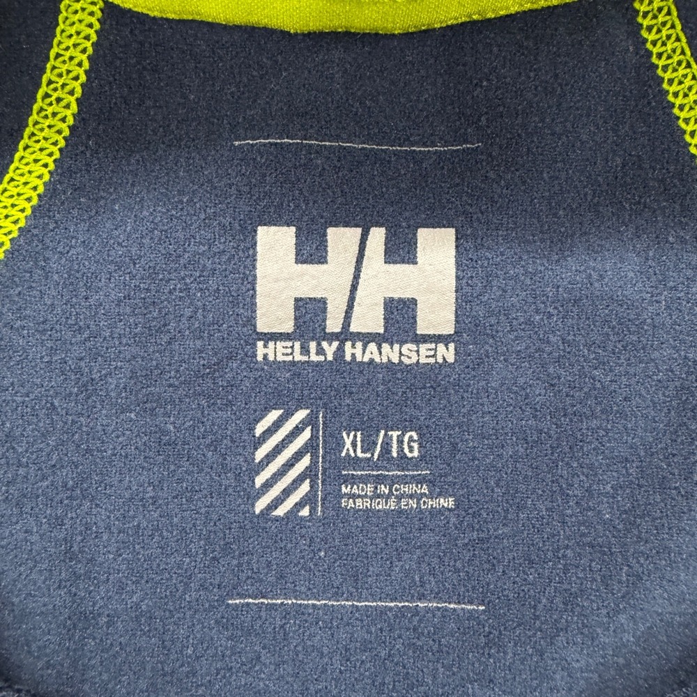 Helly Hansen Mens XL Navy Blue Quarter Zip Athletic Pullover Shirt - Picture 3 of 9